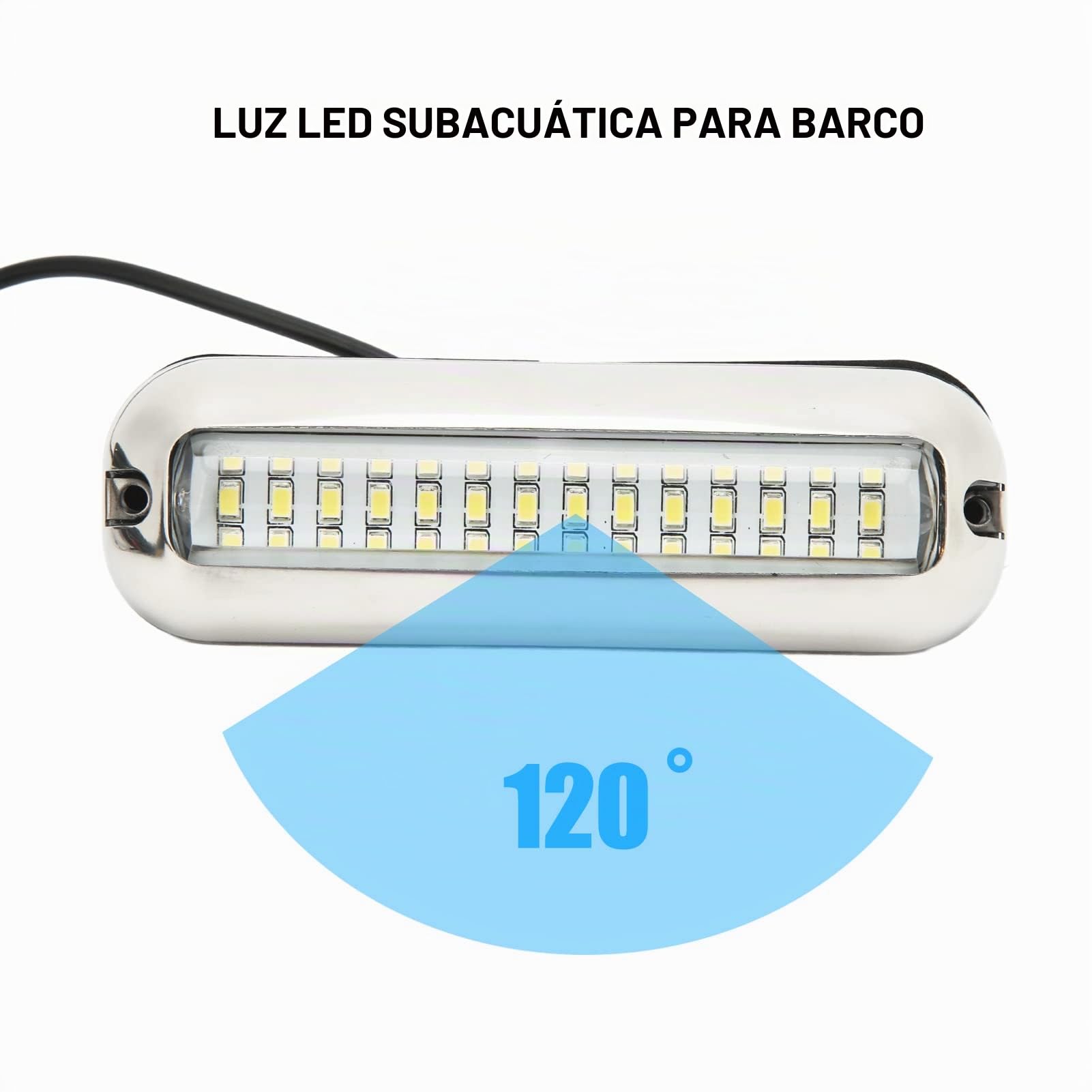 Luz LED Marina, Alta Luminosidad 1500LM 42 LEDs IP68, Luz de Barco Subacuática para Tapón de Drenaje Resistente al Agua for Yates Barcos Navegación Nocturna y Decoración Marítima