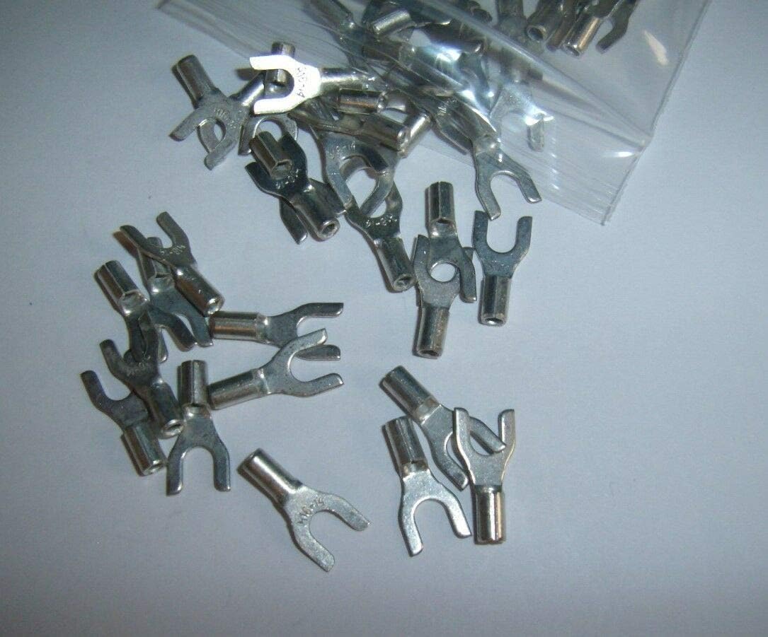 Amazon.co.jp 508 1614 Ga AWG ゲージ 非絶縁 スペードフォークターミナルコネクター 非絶縁 産業・研究開発用品