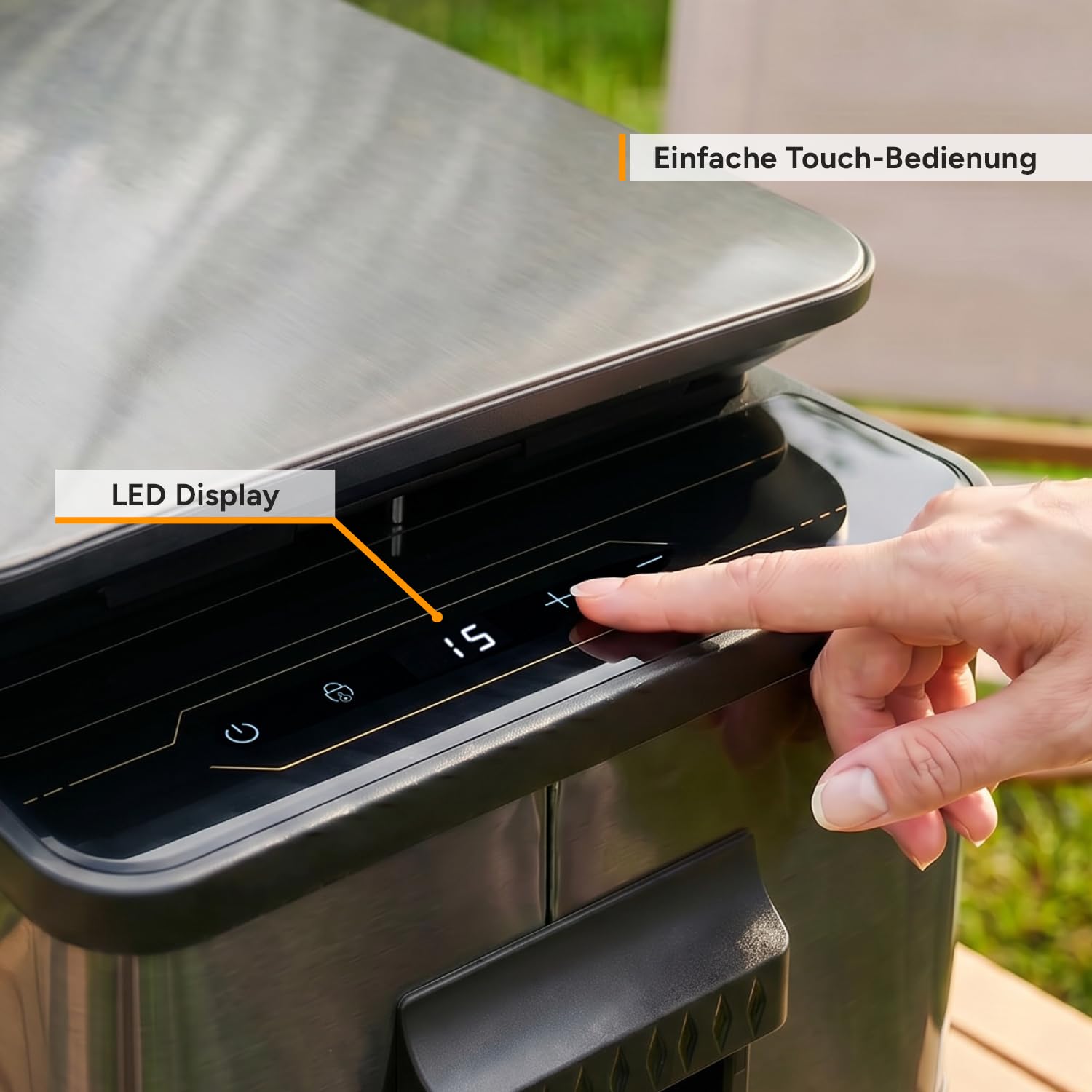TZS First Austria Kompressor-Kühlbox 38L - bis -20°C - 41 dB - 12V 24V 230V - Anti-Fingerprint - für Auto Camping Reise - Dark Steel