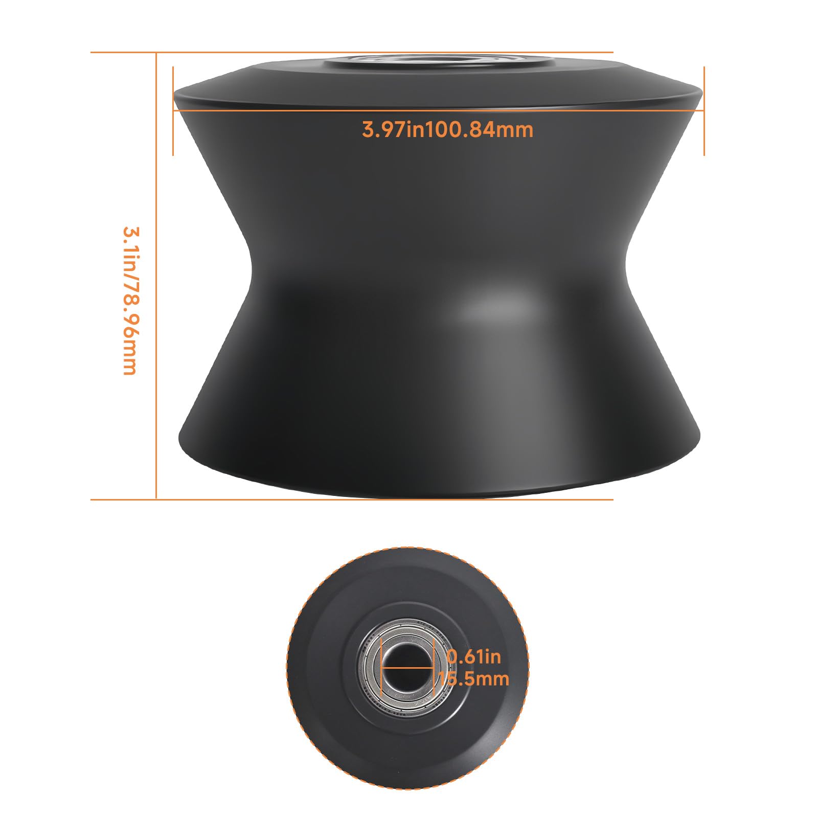 Cutetool 238880 Elliptical Machine Replacement Leg Roller,Stainless Steel Bearing Core Compatible with Freespirit, Proform, NordicTrack, Gold's Gym, HealthRider, Reebok (Icon) Models