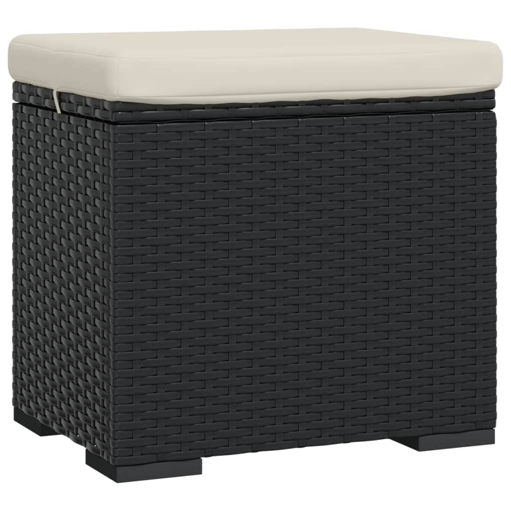 YAFF Ottoman with Cushion Black 15.7
