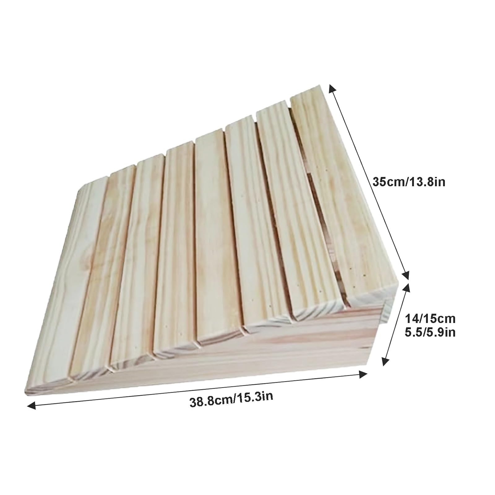 Rampas de Umbral Antideslizantes, Rampas de Madera Maciza para Sillas de Ruedas para Automóviles, Sillas de Ruedas, Coches de Juguete y Scooters(38.8x35x15cm/15.3x13.8x5.9in)
