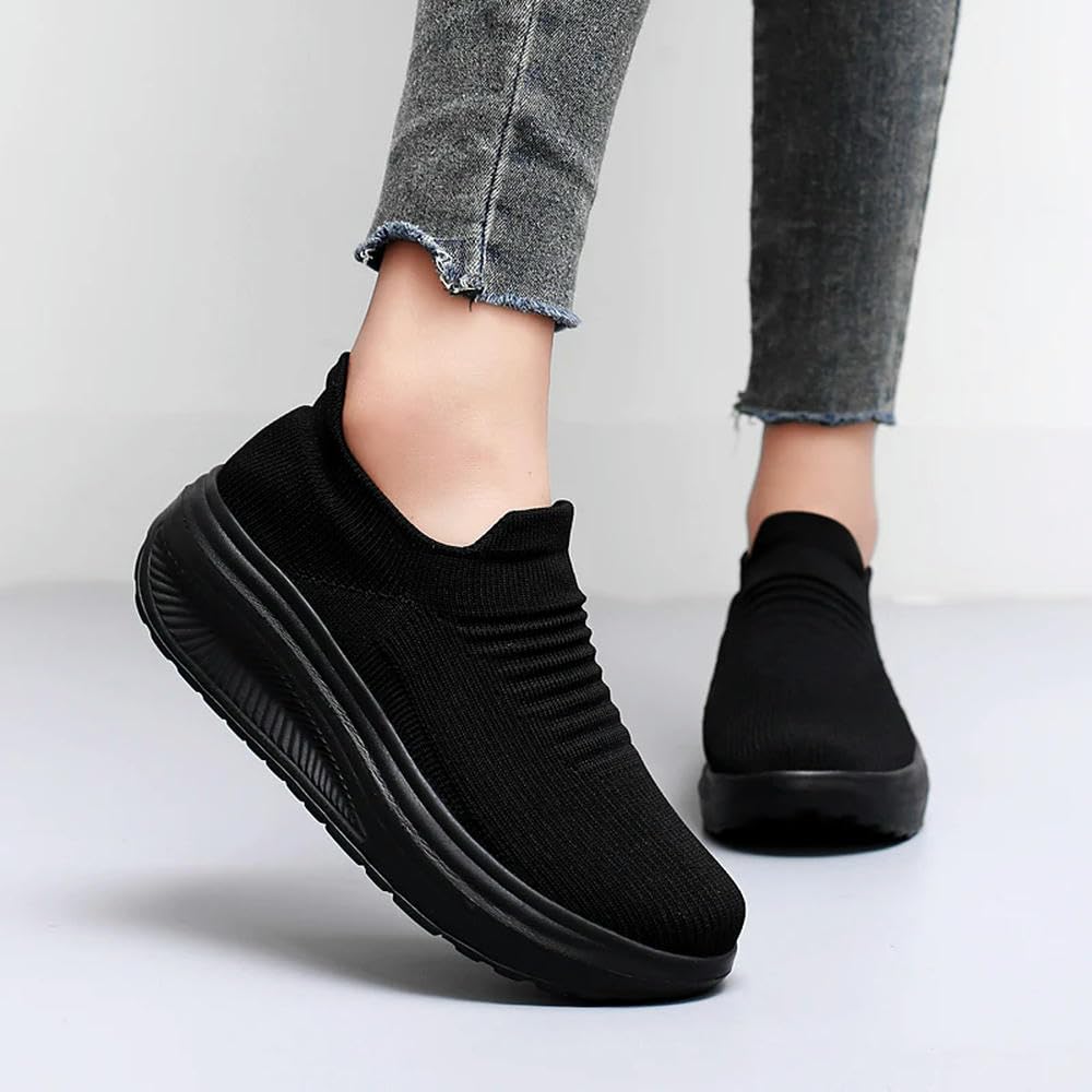 DYRBF buty dla kobiet wiosna jesień oddychające modne trampki na platformie damskie na co dzień damskie buty mokasyny do chodzenia