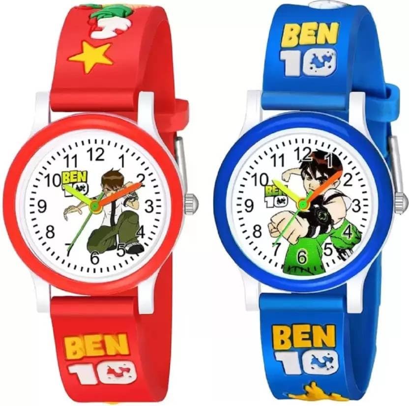 QALIBA Analog Dials Kids Watch Combo for Boys & Girls with Ben 10 red Colour Straps (B0CHYW6LR9) Amazon Price History, Amazon Price Tracker