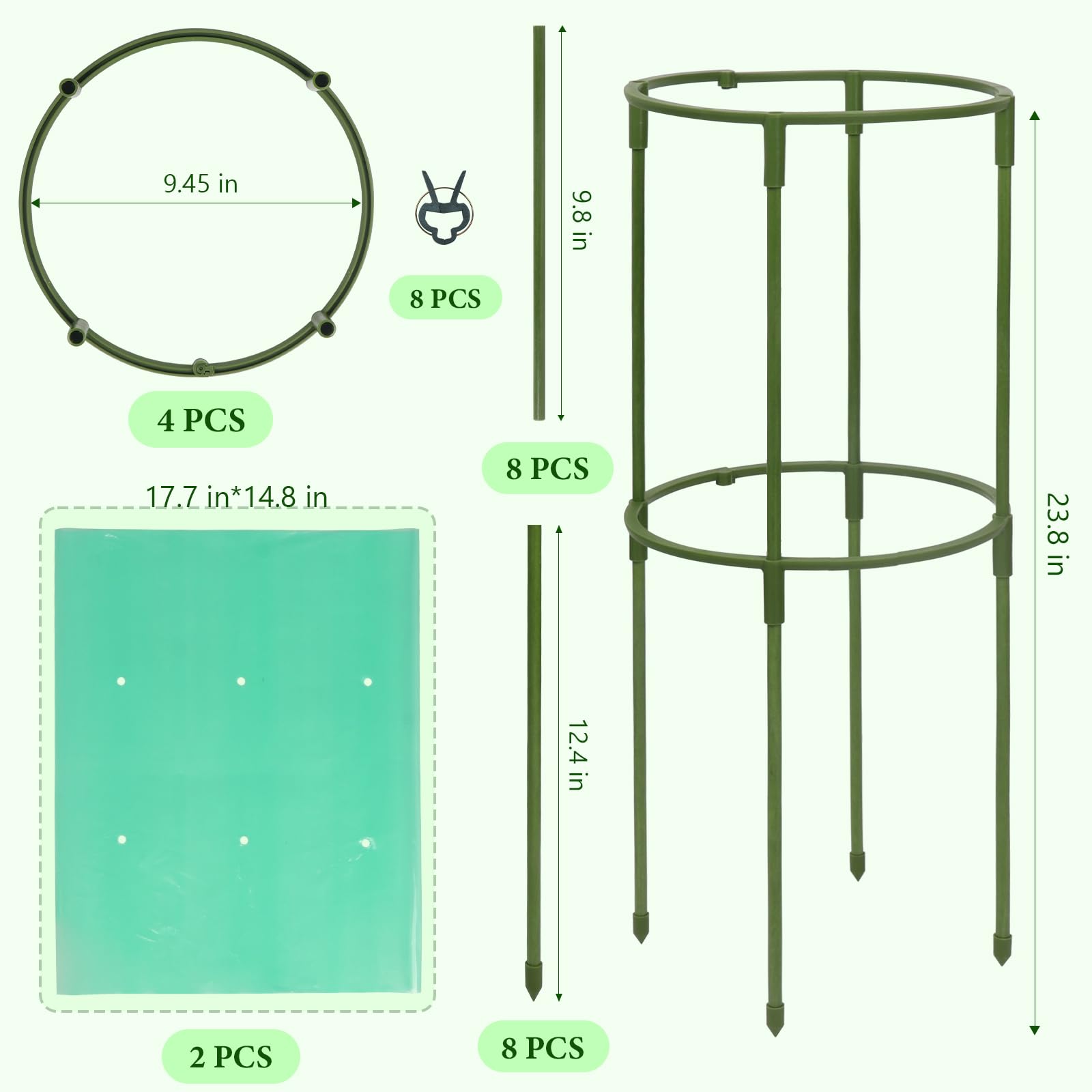 2 x Pflanzenglocke für den Garten