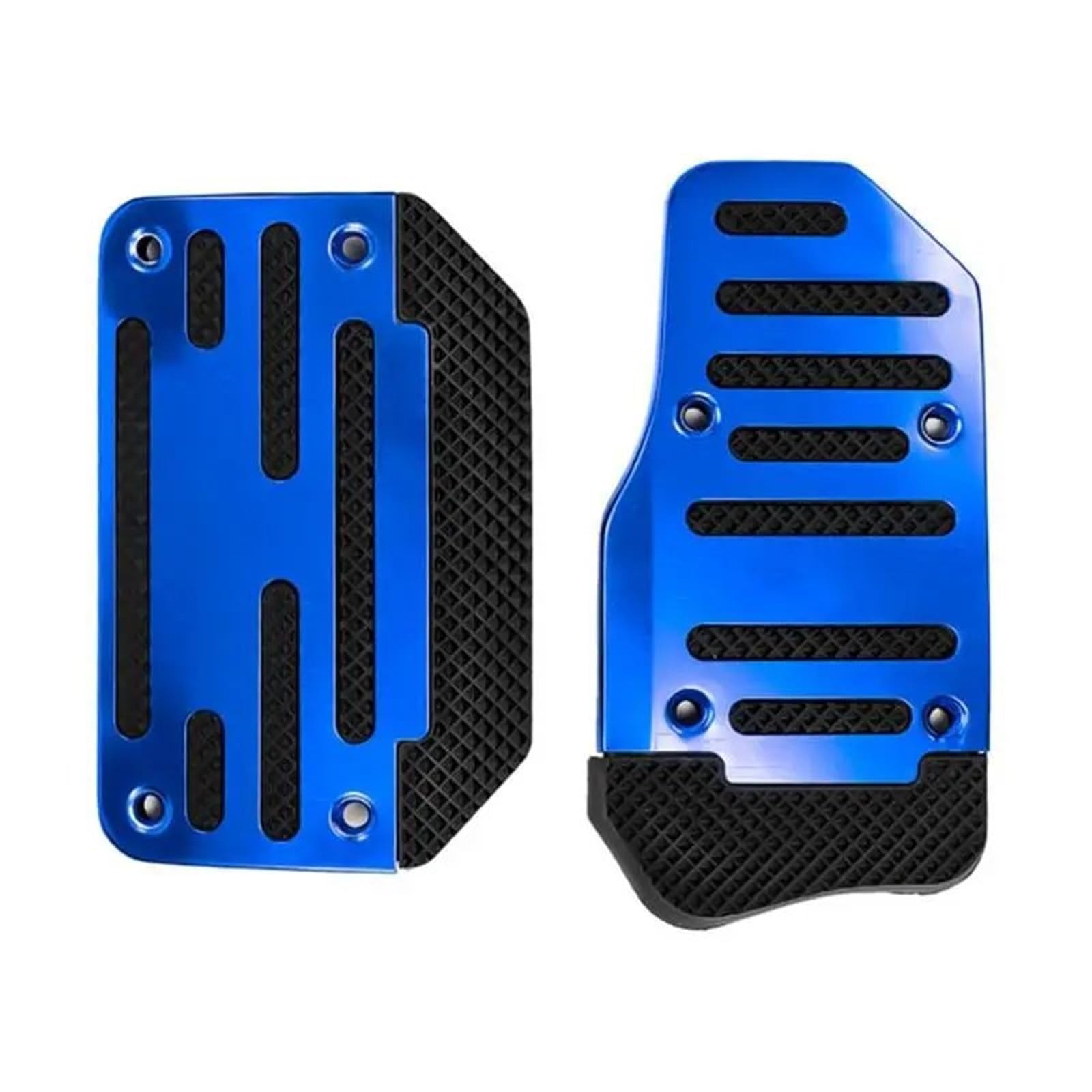 Auto-Fußpedale 1 Paar Universal Automatikgetriebe Auto Fuß Gas Blau Pedal Set Rot Silber Abdeckung Rutschfeste Pedale Bremse Kit Kraftstoff Bremspedal(Blue) Auto & Motorrad
