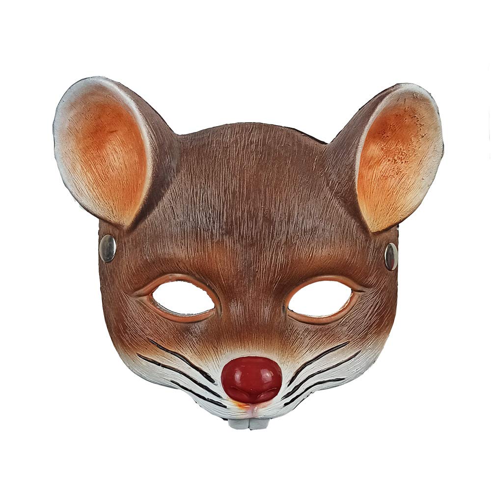 Hosfairy 1Pcs Animal Mouse Mask Squirrel Mask Masquerade Dress Up Accessory for Halloween Easter Costume Party Cosplay Props