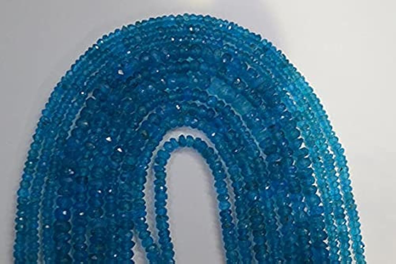 Apatite néon véritable en perles calibrées pour réparer et personnaliser vos colliers