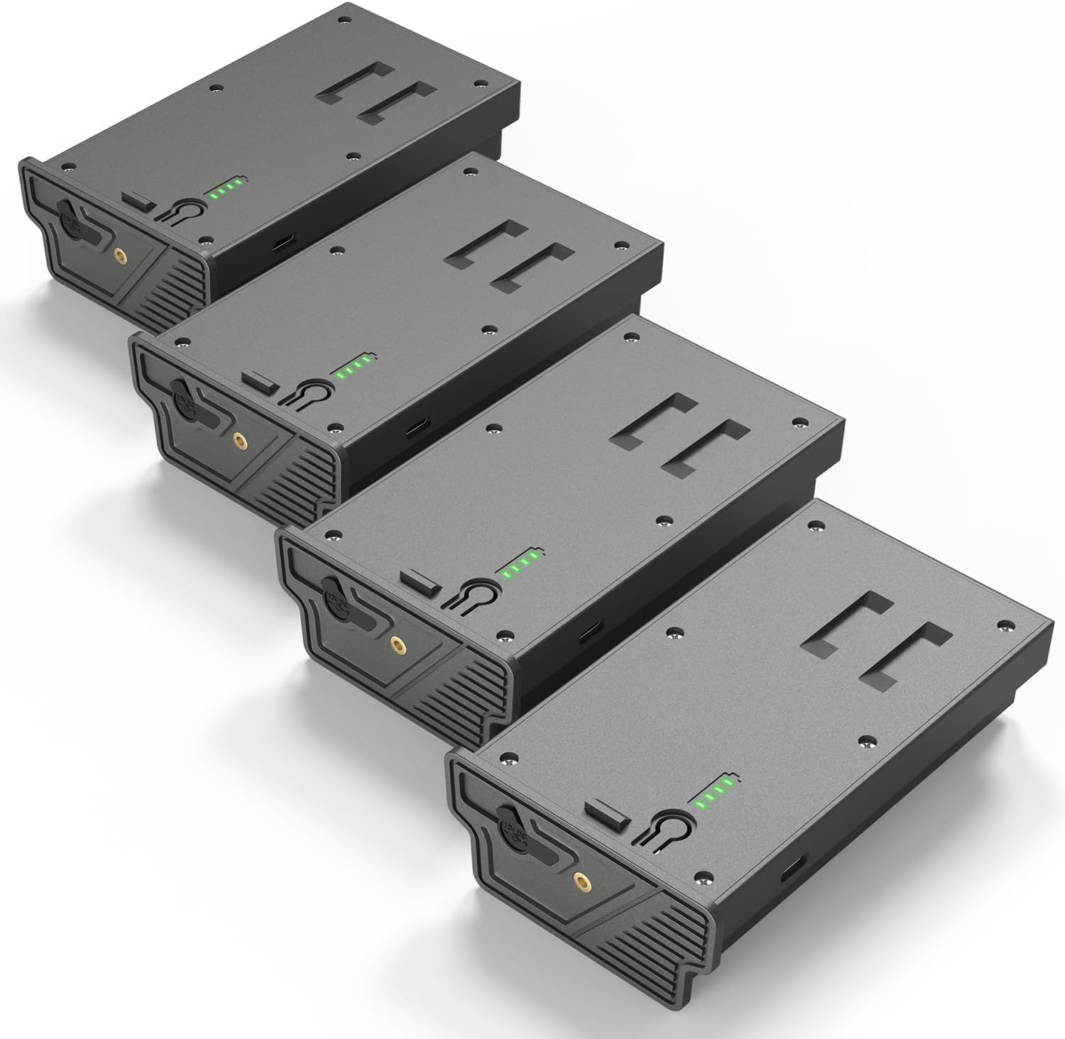 4 Pack New Reveal Lithium Battery Pack Appropriate with Reveal Looking Digital camera Extremely, X, X Professional, Professional 3.0, X Gen 2.0 3.0, XB, SK, Upgraded Photo voltaic Panel Compatibility, LED Battery Meter