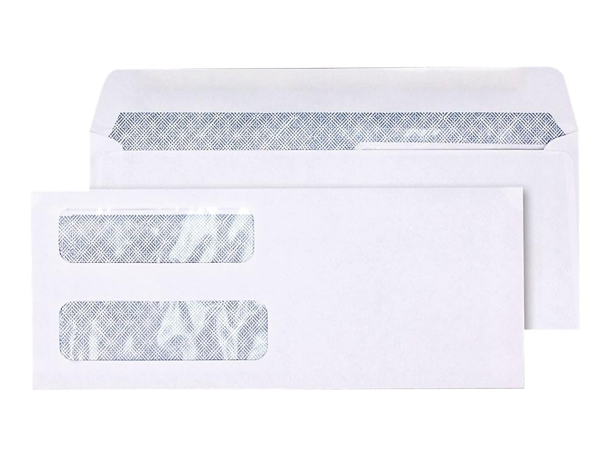 Staples 381898 Enveloppes gommées double fenêtre LSR 1 000/Bx