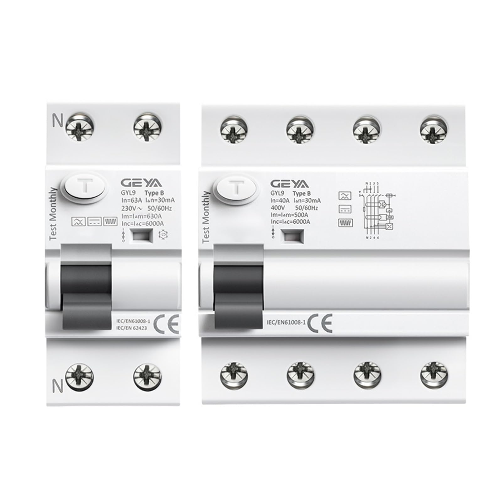 Disjoncteur de fuite GYL9 Type B contre les risques de pannes électriques DC