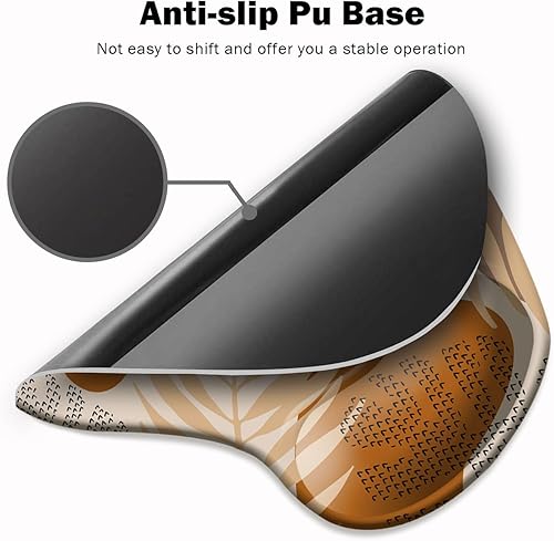 Miniatura 3 de DOOKE Alfombrilla ergonómica para mouse con soporte de muñeca y posavasos, almohadillas de mouse con base de poliuretano antideslizante para el