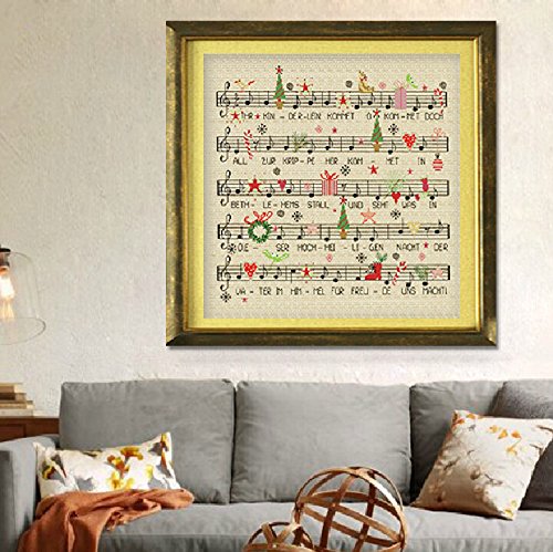 クロスステッチ刺繍キット DMC糸 14CT 音符