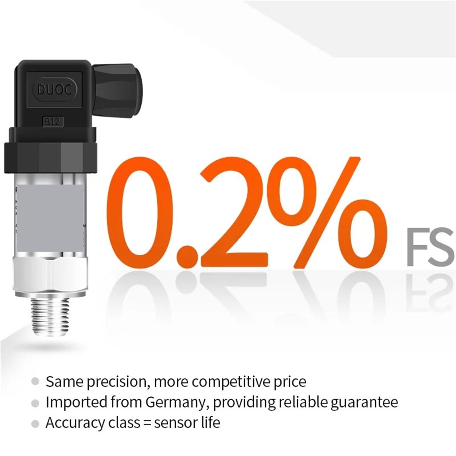 Druckmessumformer Sensor für Wasser, Gas, Öl, Flüssigkeit - Messbereich 0-1,6 MPa, überwacht genaue Flüssigkeitsstände und Drücke, ideal für industrielle Anwendungen