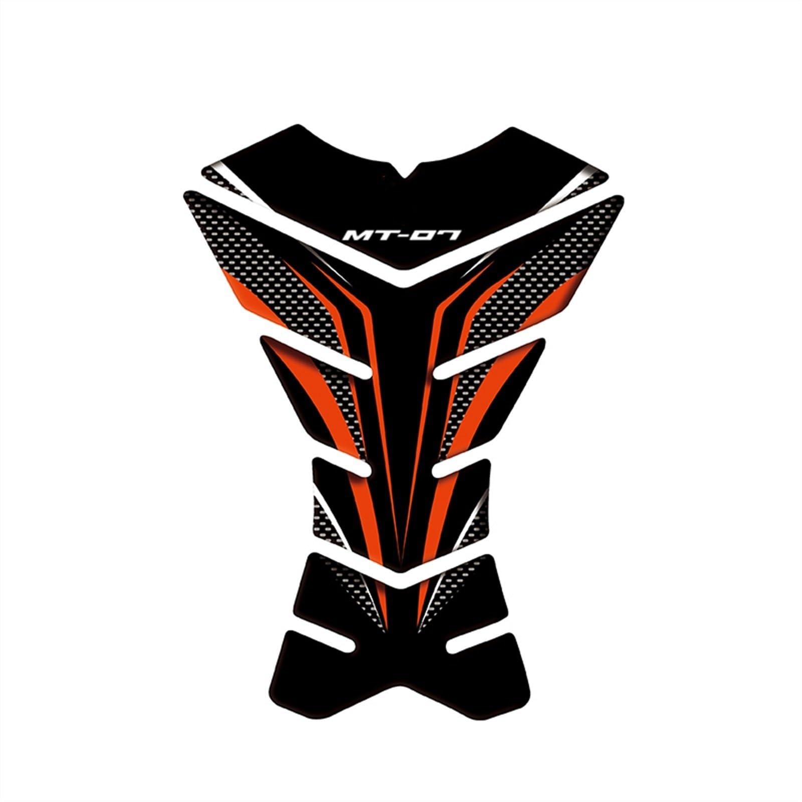 Motorcycle Fuel Tank Pad Protector Sticker Decals for Yamaha MT-07 MT07 Mt07 Carbon-Look(Color18)