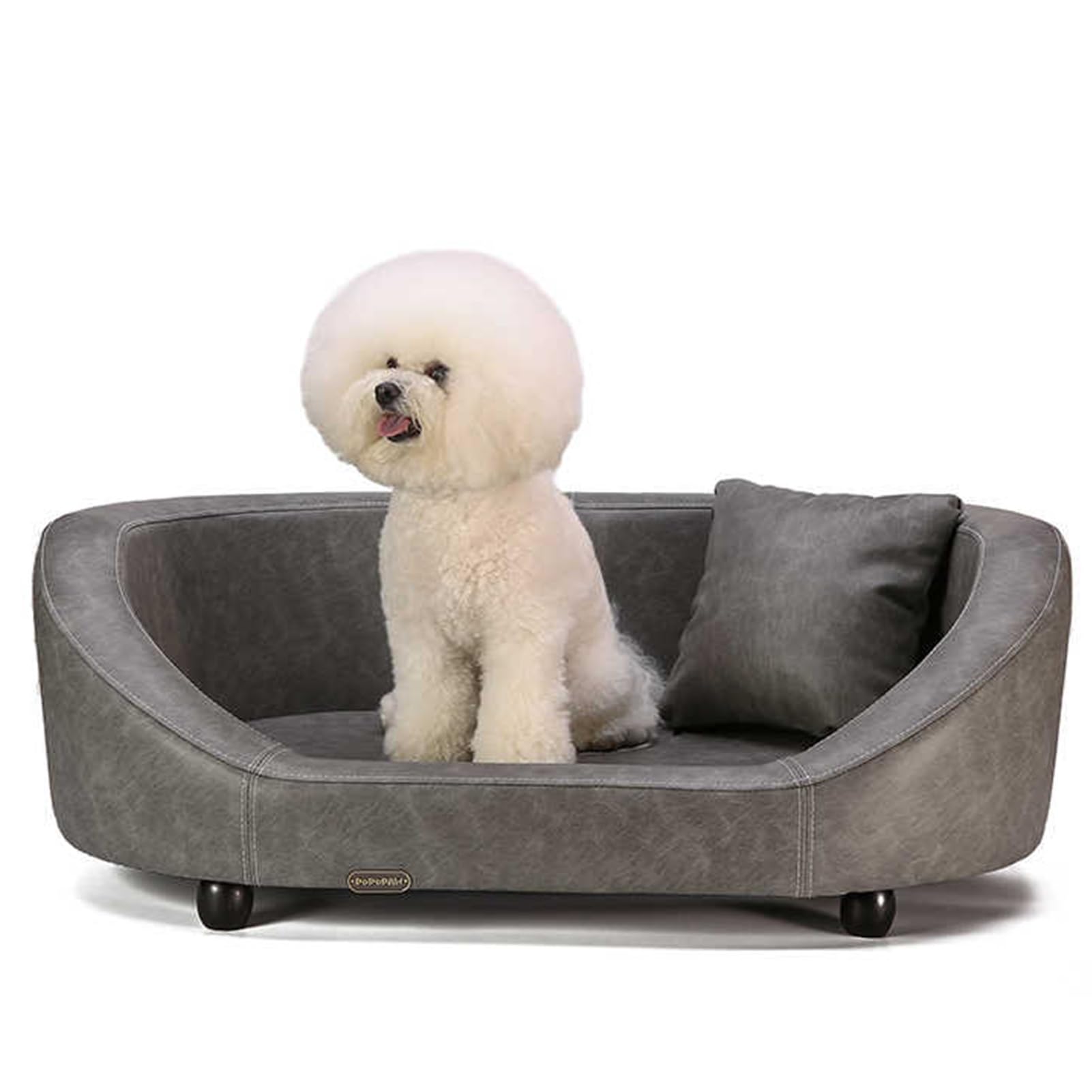 HOLGVE Pet Sofa Bed No Hair Sticking Pet Bed Removable Mattress Dog Bed cat Bed Solid Wood Elevated
