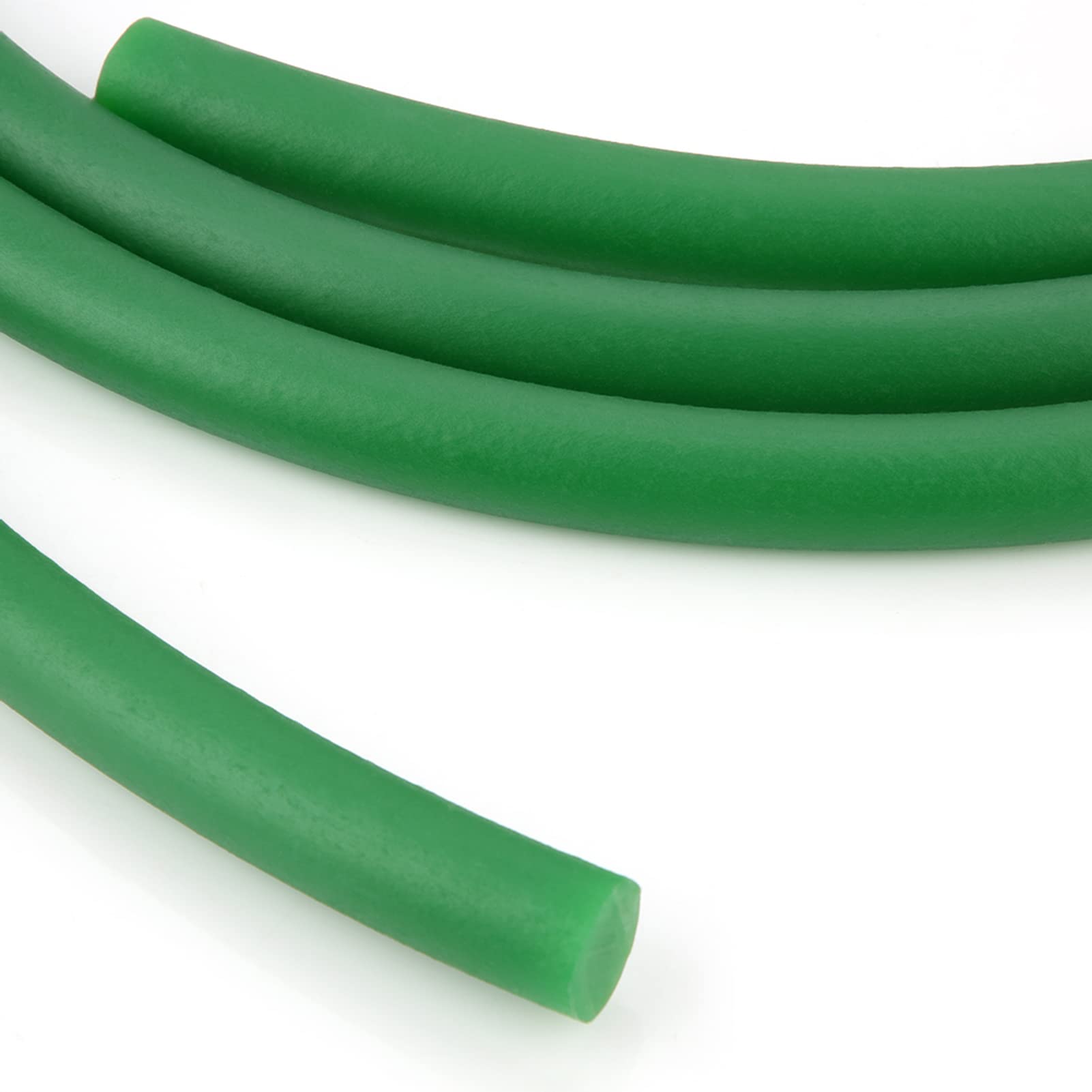 Tissting Cinghia rotonda in poliuretano PU superficie ruvida verde, cinghia di trasmissione per azionamenti, facile installazione e lunga durata, per macchine imballaggio, stampa, (15mm*Zio)
