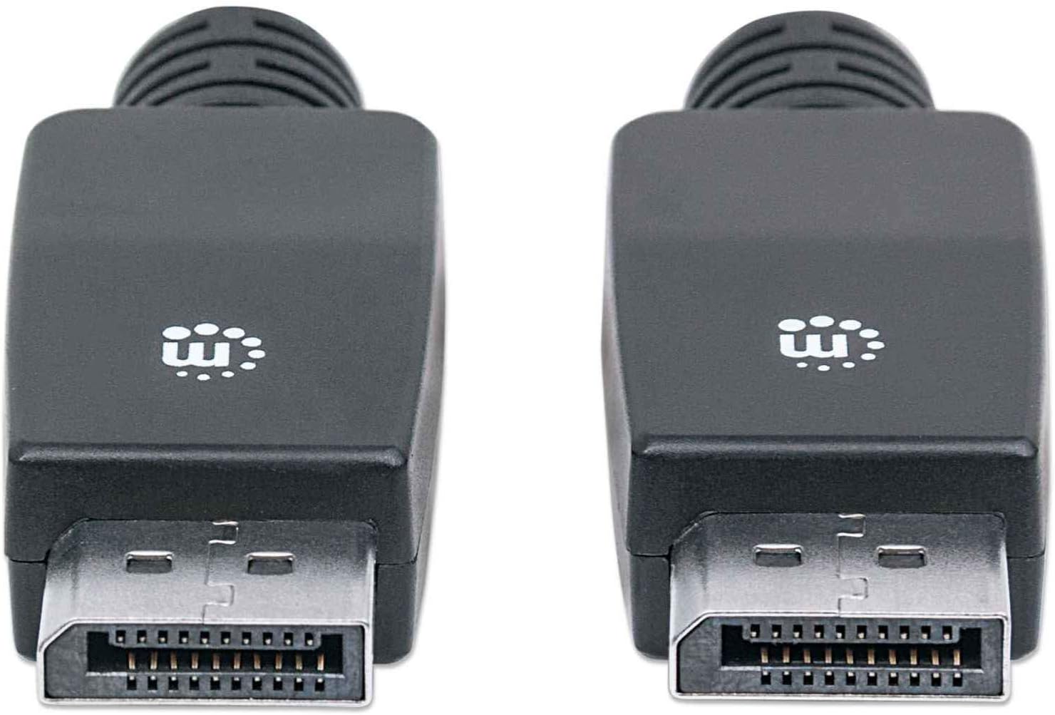 Manhattan DisplayPort to DisplayPort Cable, 4K, 5 m, Male to Male, 10.8 Gbps, 4K x 2K at 60 Hz, Bi-Directional, Fully Shielded, Black, Polybag