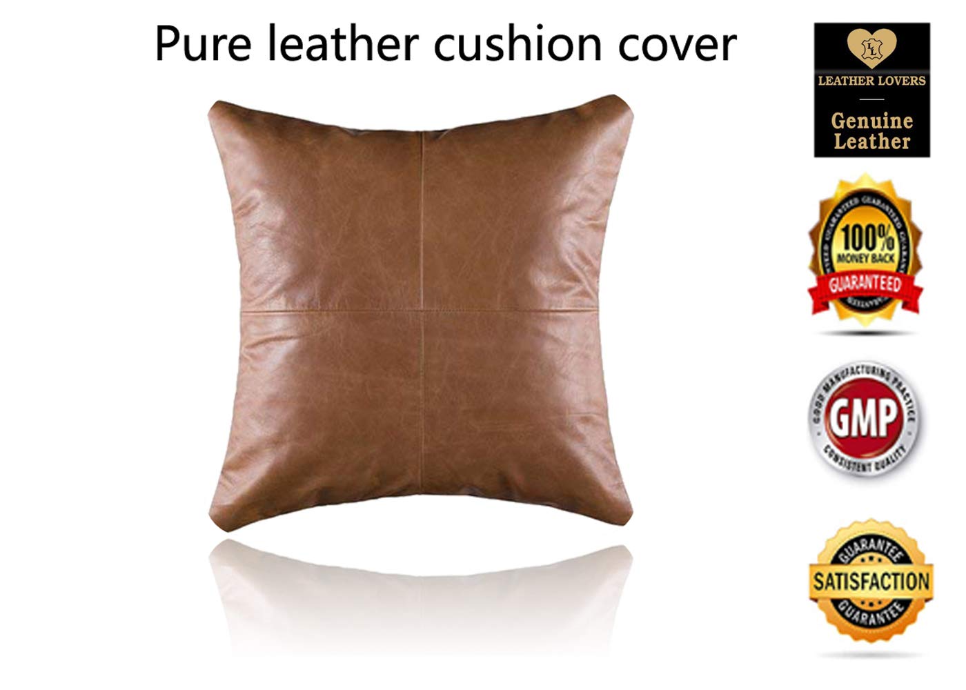Amazon.co.jp: LL LEATHER LOVERS ラムスキンレザークッションカバー 2
