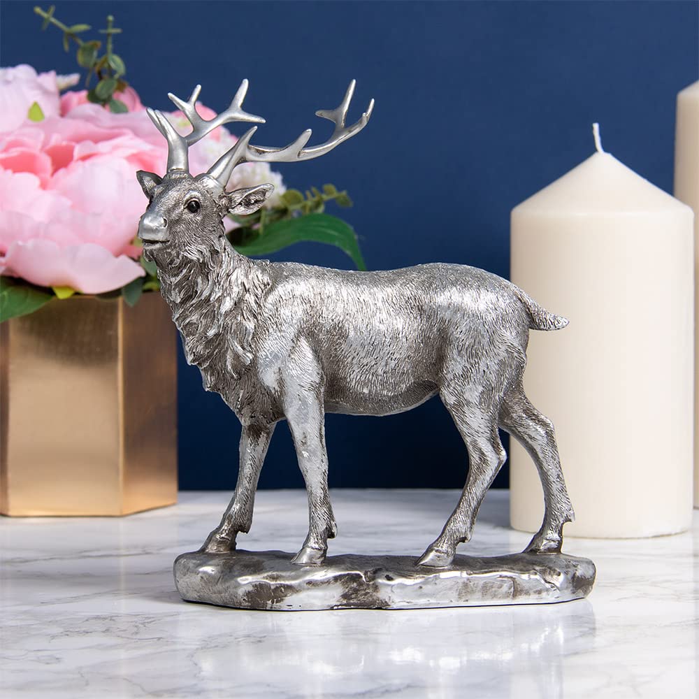 Reflections Silver Stag Figurine By Leonardo