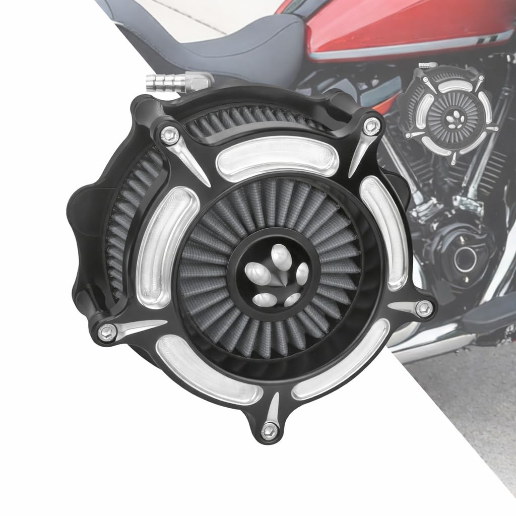 Air Cleaner Intake Motorcycle Air Filter Fit for Harley Touring CVO Road Glide FLTRXSE FLHXSE 2023-2025 FLTRXSTSE FLTRX FLHX 2024-2025 Softail Breakout Fat Bob 2025(Grey)-image-25