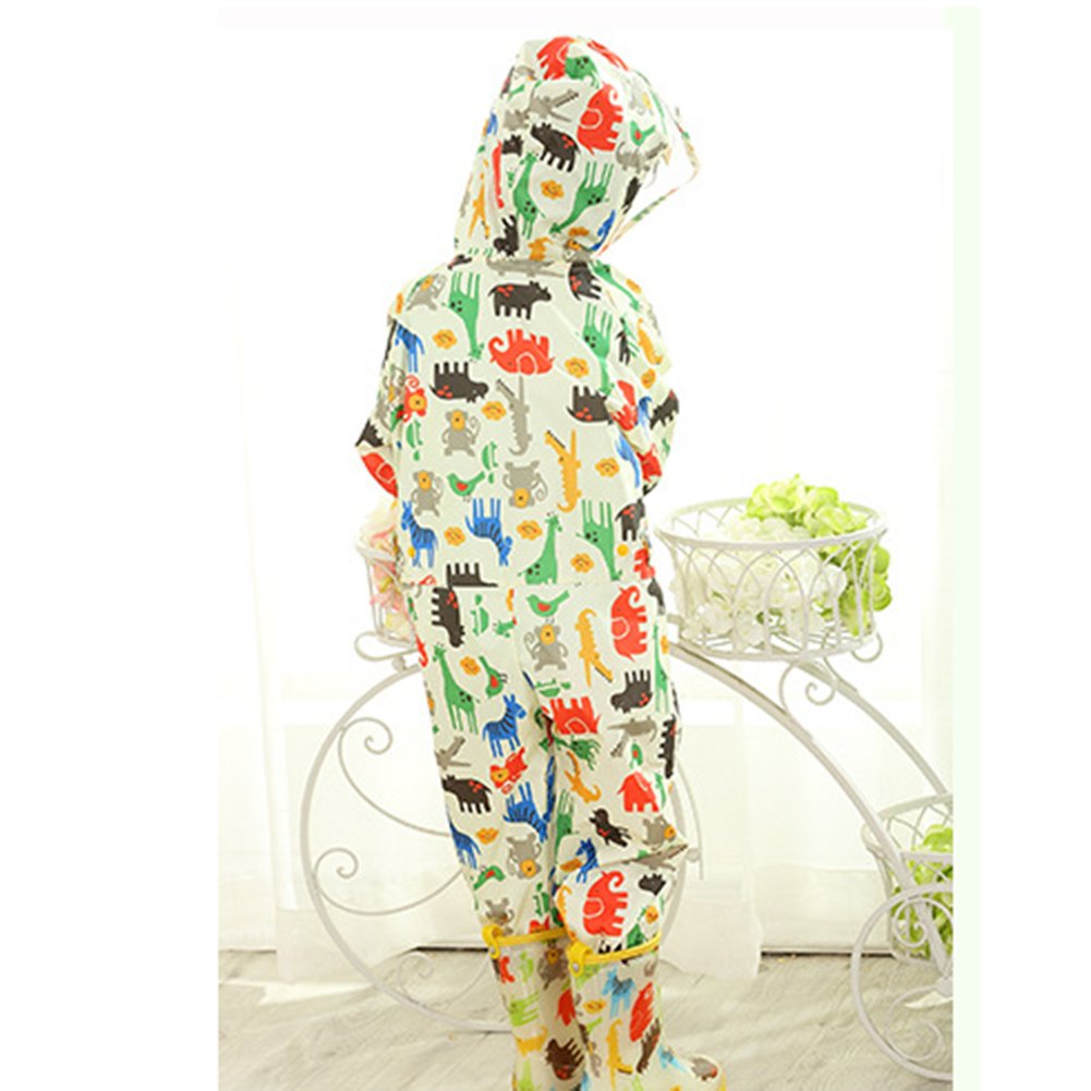 Combinaison Anti Pluie Enfant Manteau Imperméable Fille Garcon Combinaison Impermeable Bebe Veste Pluie avec Capuche Convient pour 75-135 CM