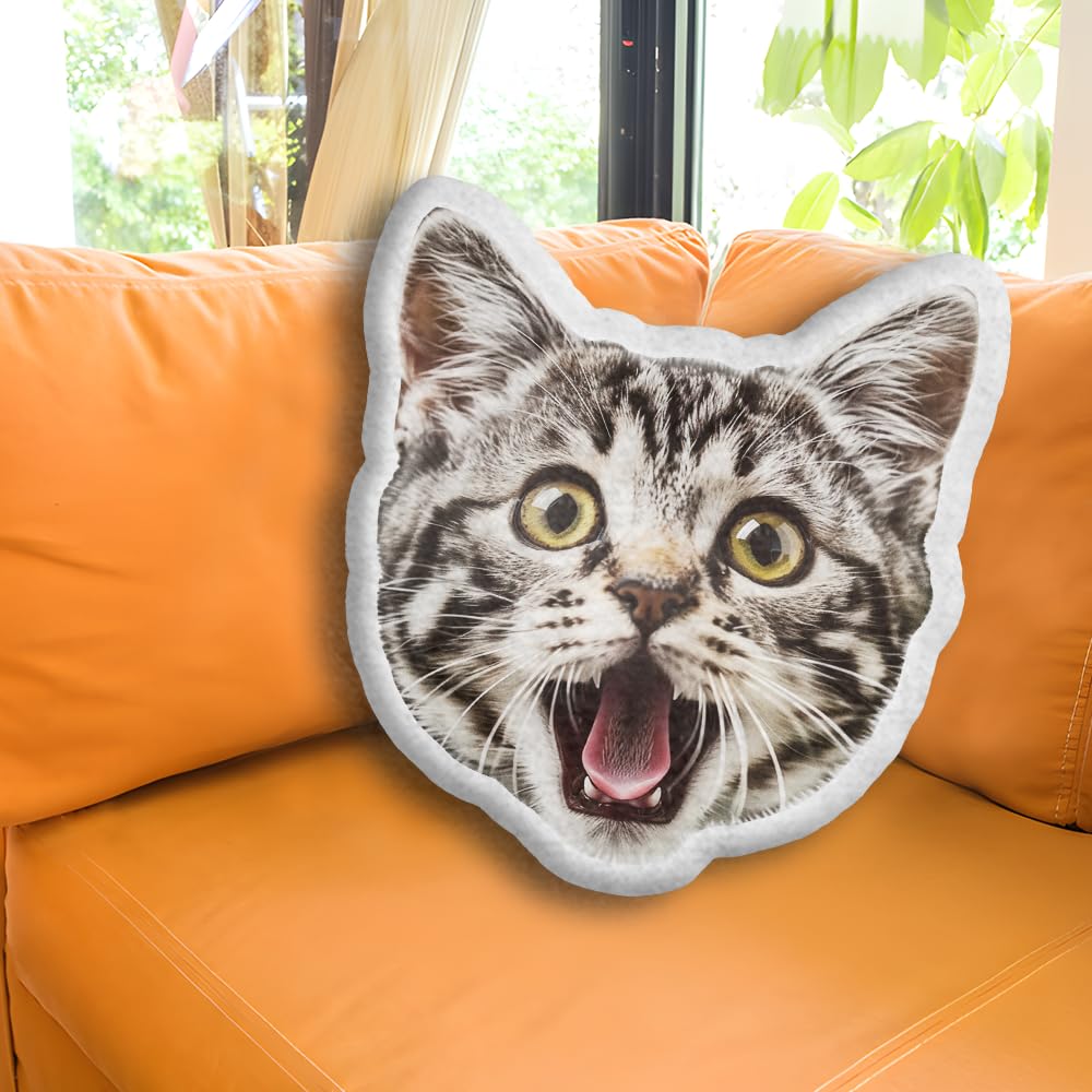 Amazon.com: HANZSPROUT Happy Cat Shaped Plush Pillow - Funny Cat