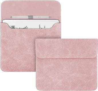 Tablet Sleeve for Kindle Scribe 2025 11 inch,360All-Round Protective Bag,Water-Resistant,Magnetic Buckle PU Leather Storage Bag,Pink