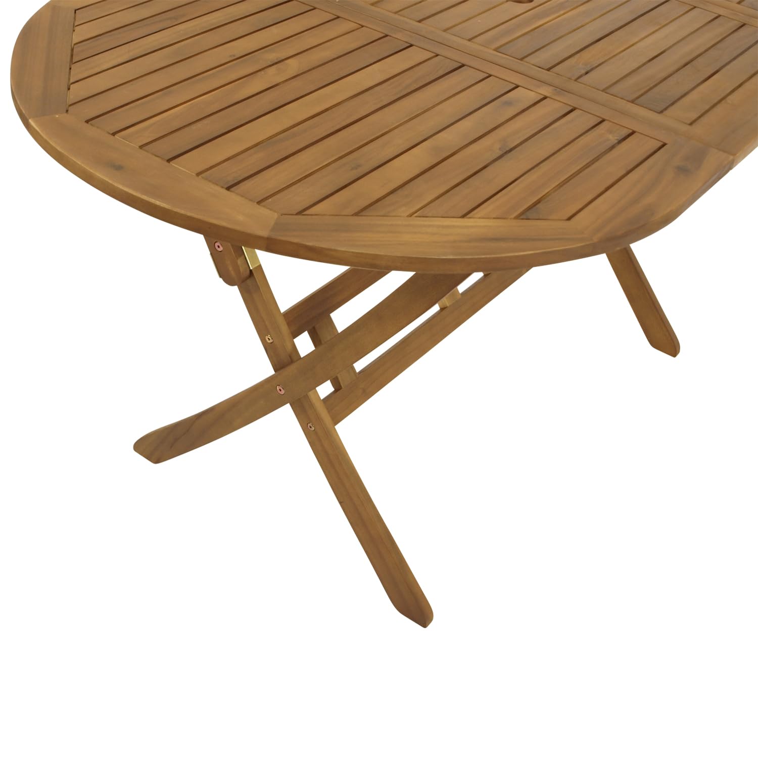 DEGAMO Gartentisch Klaptisch Landhaus 85x160cm, Akazie braun geölt, FSC®-Zertifiziert, klappbar, Outdoor