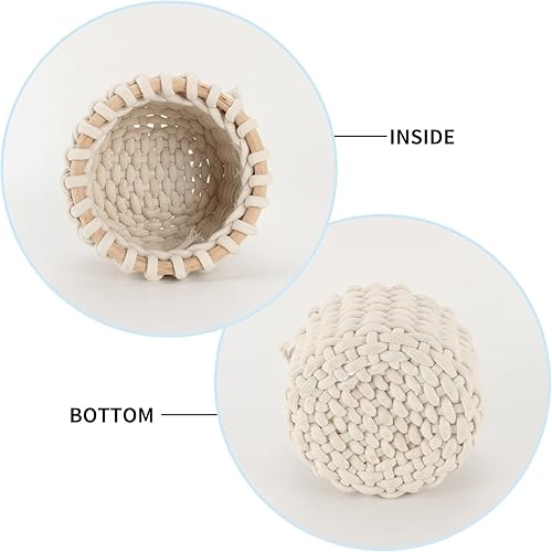 Miniatura 4 de Cestas anidables para horno para organización de juguetes y hogar, cesta de almacenamiento de cuerda de algodón, cesta de almacenamiento de regalo