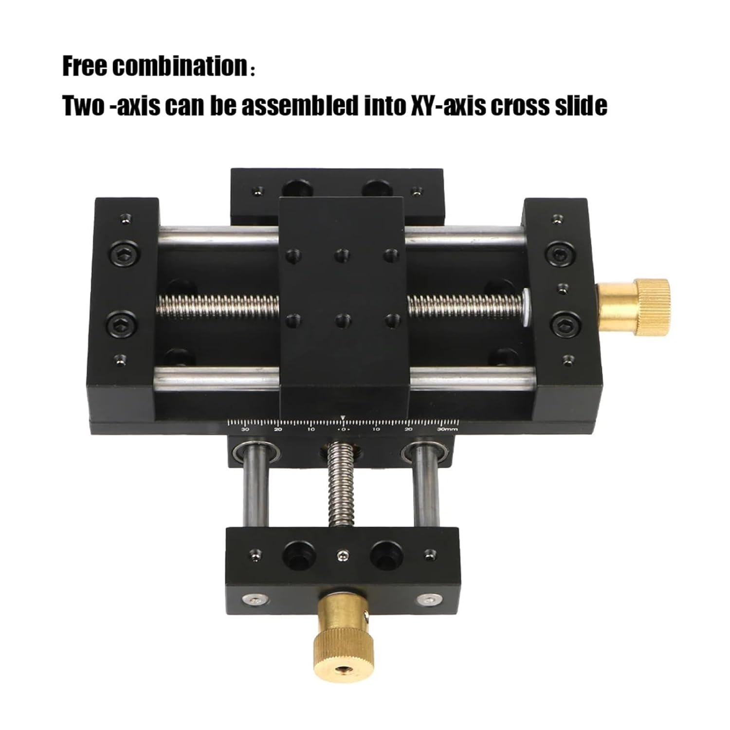 X-axis Manual Shift Stage 40x70mm Precision Slide Stage fine Adjustment(with Base)