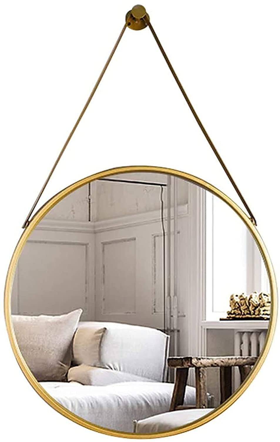 TYUHDUYUR Decorative Wall Mirror Vintage Hanging Mirrors for Bathroom Bedroom Living-Room Dresser Decor Fireplace Mirrors Round Antique Gold 40Cm 50Cm 60Cm 70Cm Fashion / 50cm