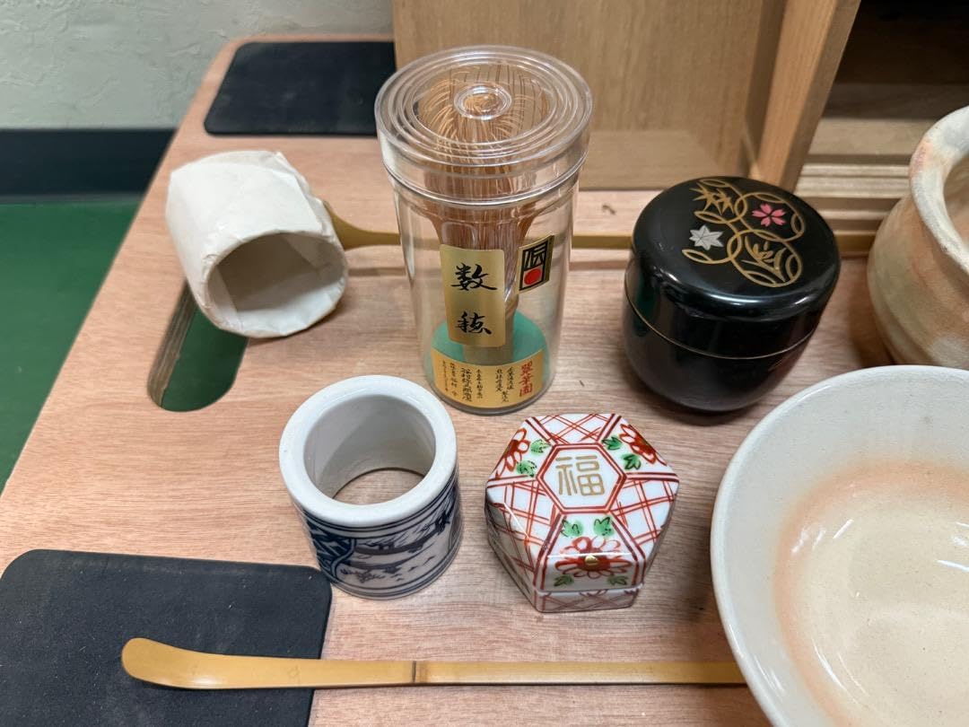 一斉 茶道具 短冊入り 銘有り 茶道具セット 共箱 一斉 茶道具 短冊入り 銘有り 茶道具セット 共箱 短冊箱用茶道具