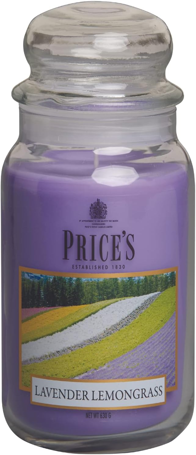 Prices's Candles Large Jar Lavender Lemon Grass