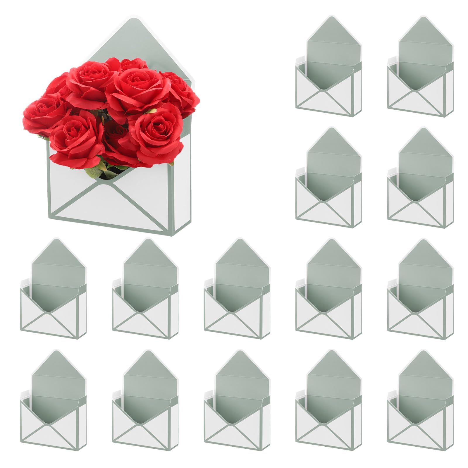 Sacs pour bouquets de fleurs en papier kraft, emballage fleuriste avec poignée, boîte x20
