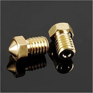 APAAZO 10pcs V5 V6 E3D Nozzle 0.2 0.3 0.4 0.5 0.6 0.8 1.0mm 3D Printer Part M6 Thread All Metal Nozzle Compatible With 1.75mm 3mm Filament (Size : 0.2mm 1.75mm)