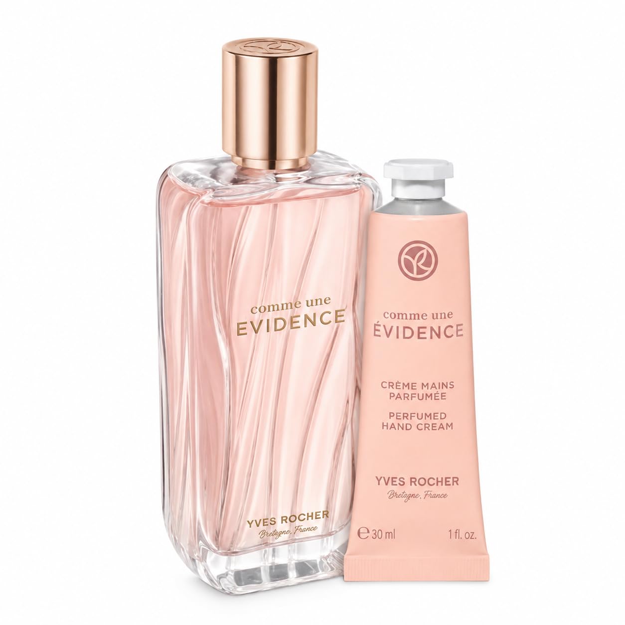 Yves Rocher Comme une Évidence Duftritual - Eau de Parfum 100 ml + Handcreme | Chypre-Blumen-Duft – Damaszener Rose, Bergamotte und Patchouli - Geschenkidee