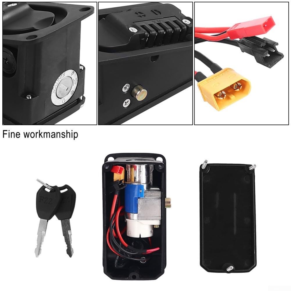 Oniissy Per ENGWE - Piastra di blocco batteria per veicoli elettrici, con porta di ricarica XT60U-M e chiave di sicurezza per biciclette elettriche da esterno