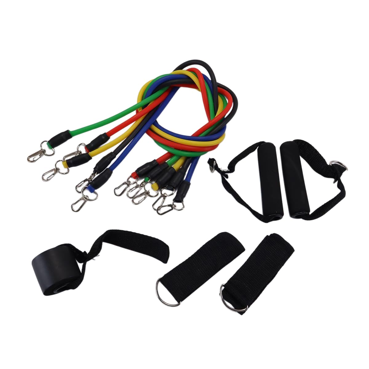 Huba Resistance Band Set 11 Piece with Handles Door Anchor Fitness Bands for Home Workout Strength Training