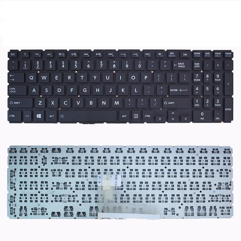 Clavier Toshiba L50-B L50-C C55-C avec touches mates anti-traces pour frappe fluide