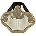 ArcEnCiel Tactical Steel Metal Mesh Half Face Mask (Tan)