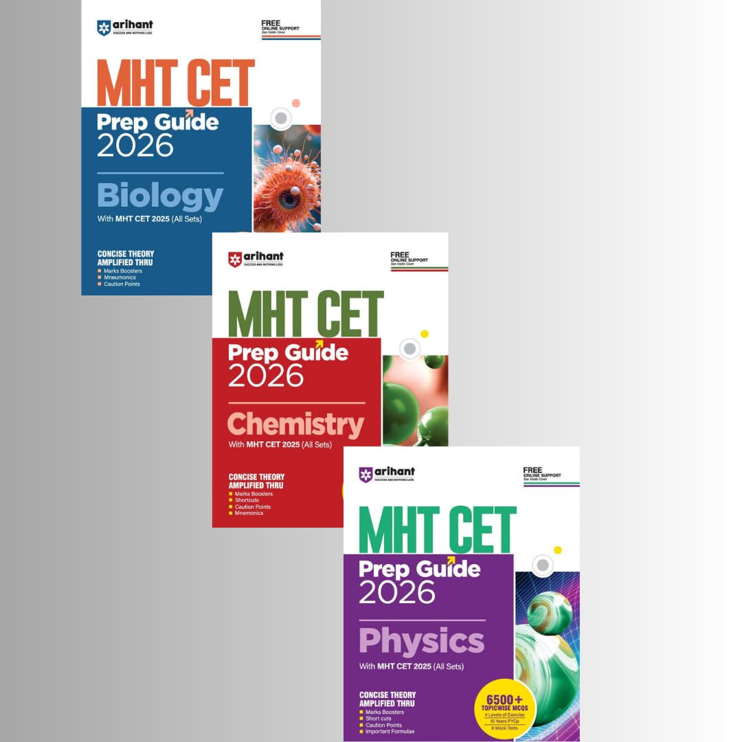 Arihant Mht-Cet Medical Prep Guide 2026 - Phy + Chem + Bio Combo