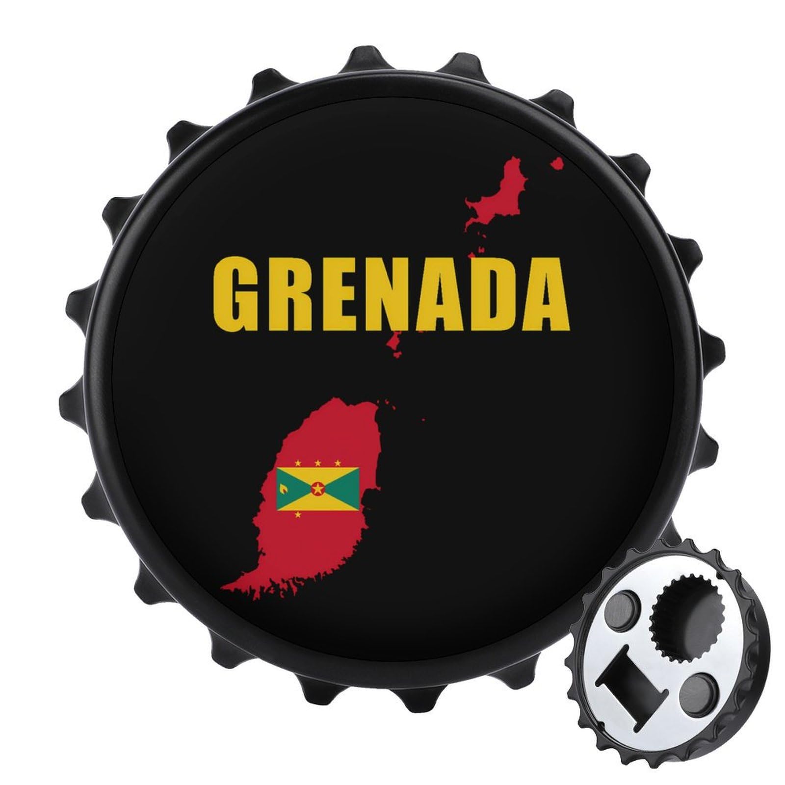 Grenada Grenadian Map Flag Magnetic Bottle Opener Refrigerator Magnet Fridge Magnets Kitchen Supplies