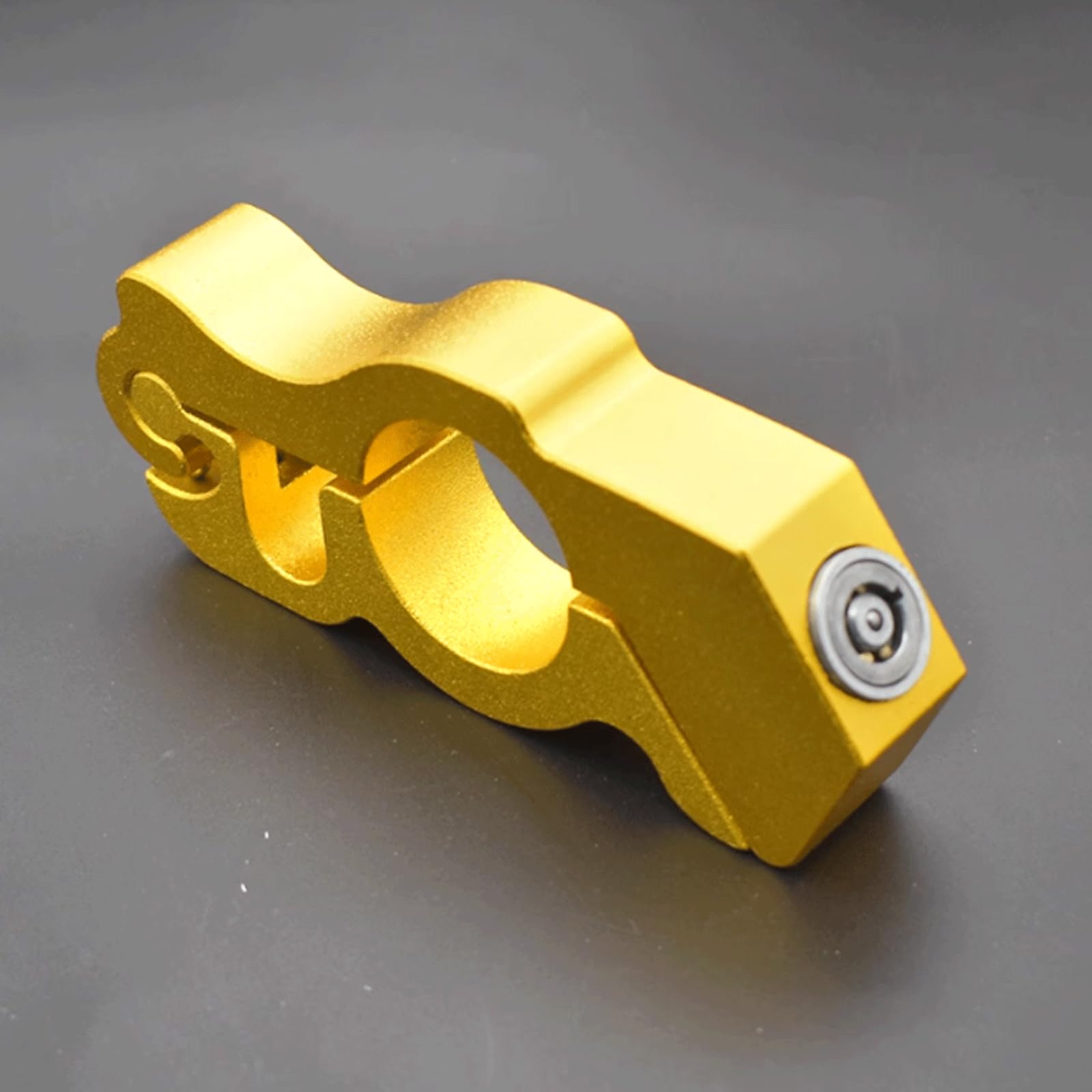 KRILLIQ Blocco antifurto Confezione da 2 Accessori Dorati per Moto Blocco Impugnatura per Moto in Metallo Blocco Freno per Bici da Cross di Massima Sicurezza per Scooter Motociclo