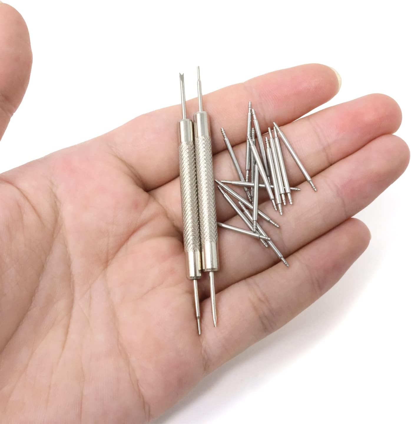 Honbay Watch Accessories 40PCS L 20mm Dia 1.5mm Stainless Steel Spring Bars Pins Watch Replacement Band Strap Link Pins Watch Lugs with 2PCS Double Tip Watch Band Remove Tool Spring Bar Repair Tool