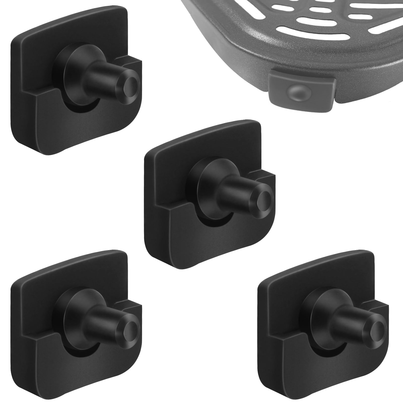 Lunhoo 4PCS Air Fryer Rubber Feet for COSORI 6.8QT Air Fryers, Heat Resistant Food Grade Rubber Bumpers, Anti-Scratch Air Fryer Silicone Rubber