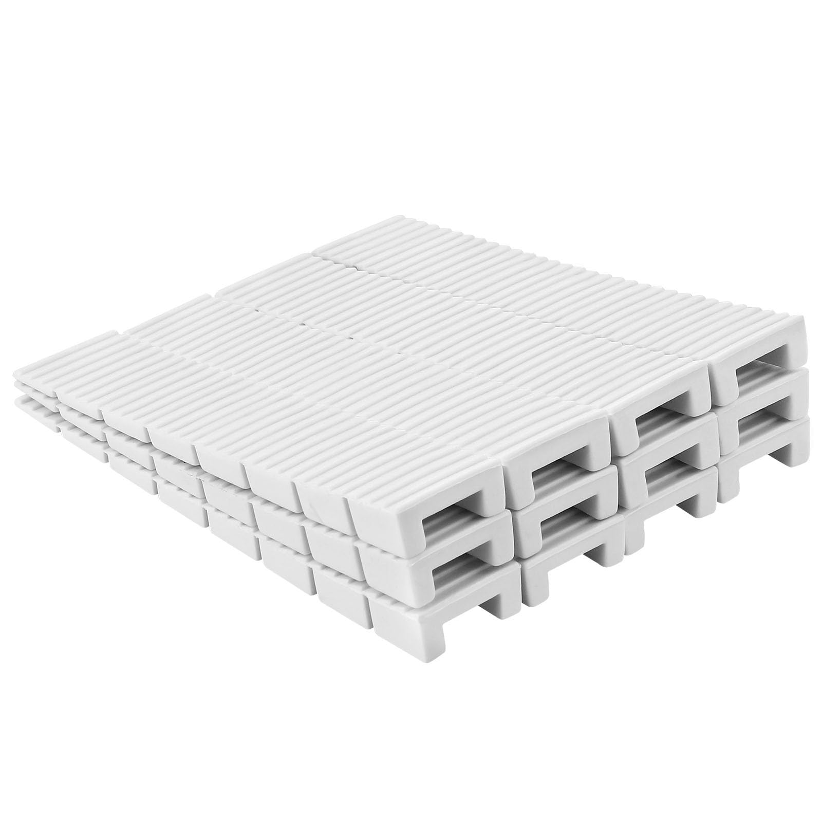 TEHAUX 20 Pcs Adjustable Plastic Leveling Shims for Furniture Stabilization, Anti-Slip Design for Tables, Sofas, Cabinets, Stackable Wedges for Uneven Surfaces
