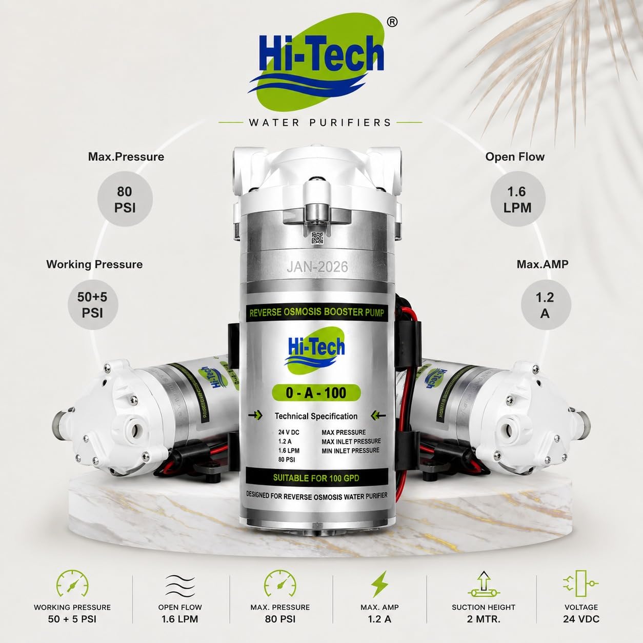 Hi-Tech RO Booster Pump - Boost Water Pressure -3