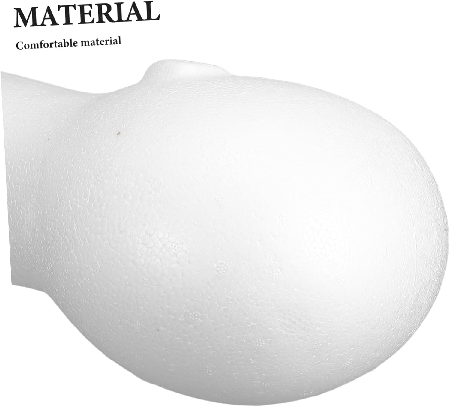 2pcs Realistic Male Head Form Foam Manikin for Wigs and Makeup Practice, White Foam Material with Easy Placement and Rearrangement, for Salon and Tabletop Display