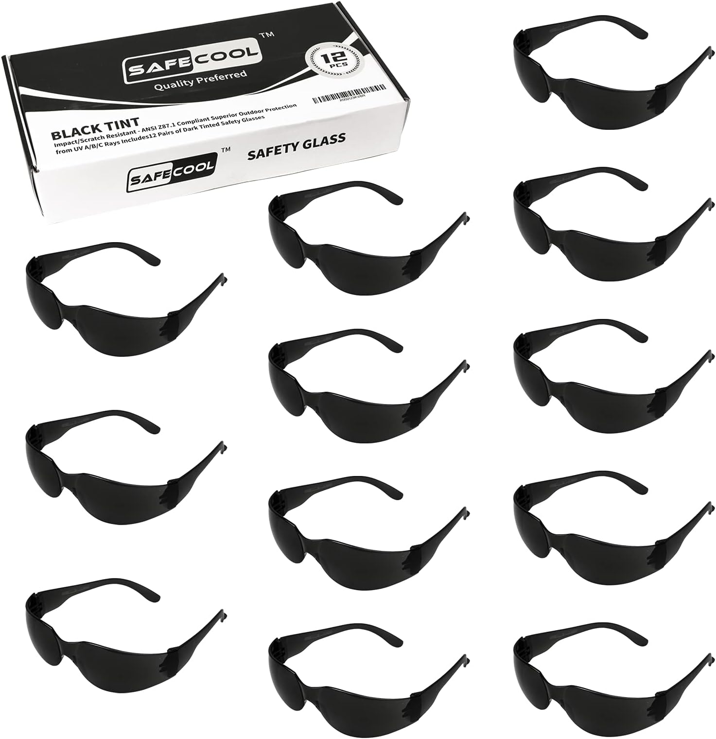 Crews BK312 Bearkat Safety Glasses Gray Frame w/Gray Lens, (12 Pair)